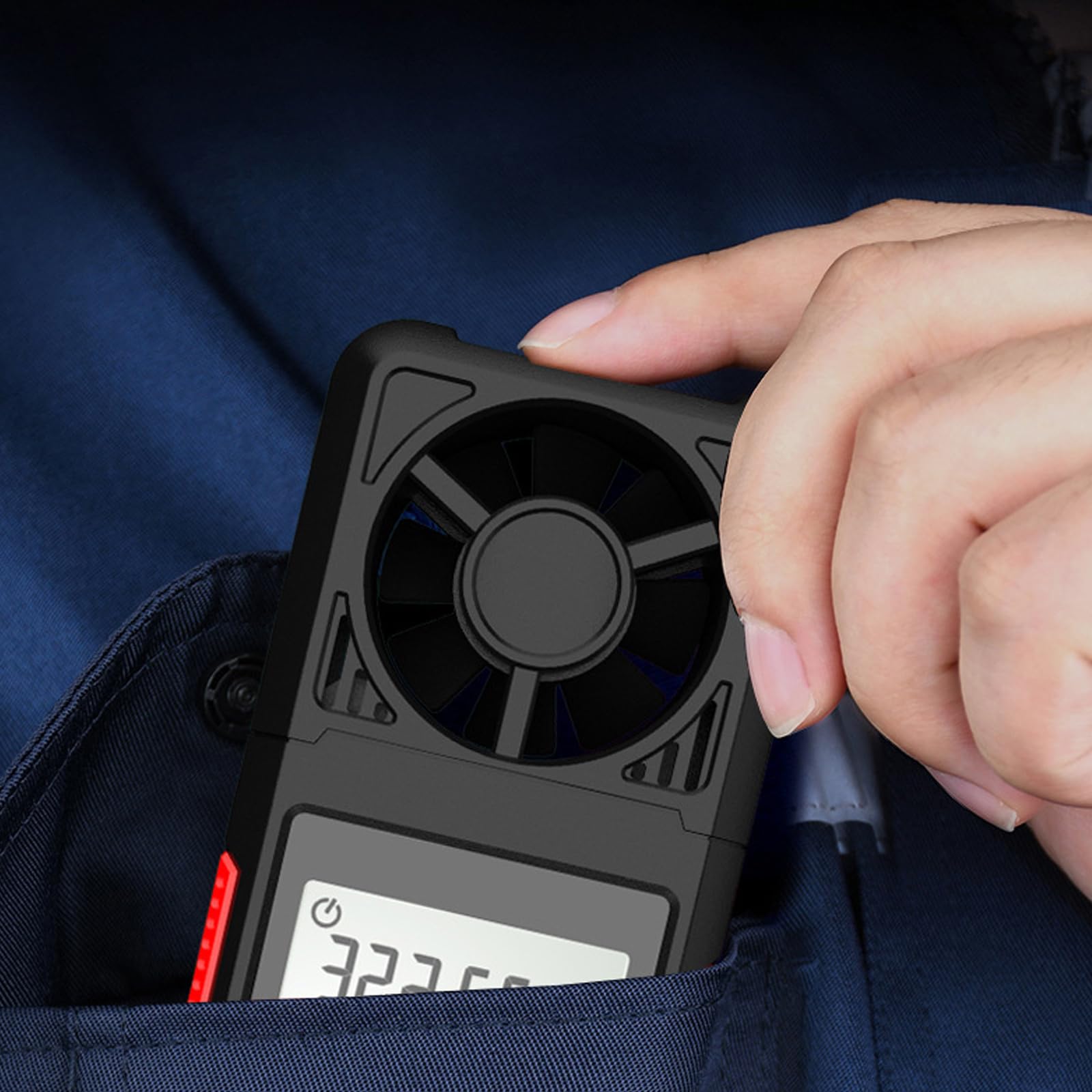 Cyfrowy miernik prędkości wiatru, przemysłowy anemometr z dużym podświetlanym ekranem LCD i 6 jednostkami pomiarowymi, do żeglarstwa, surfingu, latania dronem, samolotem RC, golfa, strzelania