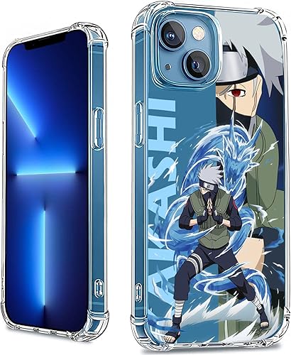 Funda para iPhone 15 Pro Max Anime (Anime-kkx), TPU transparente a prueba de golpes para niños y niñas, funda protectora para teléfono celular con 4