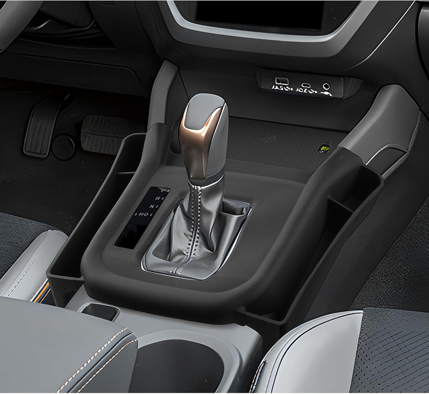 Center Console Organizer Side Pockets Fit for 2025 2026 Subaru Forester Accessories Gear Shift Cover Organizer Seat Gap Storage Box Wireless Charging Silicone Protective Pad (Not for Base & Wildness)