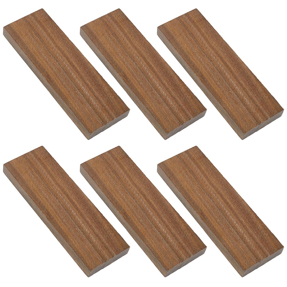 BENECREAT 6Pcs 123x41x11mm/4.8x1.6x0.43inch Argentine Green Sandalwood Timber Handle, Camel Wood Knife Handle for DIY Music Instruments Tools Crafts