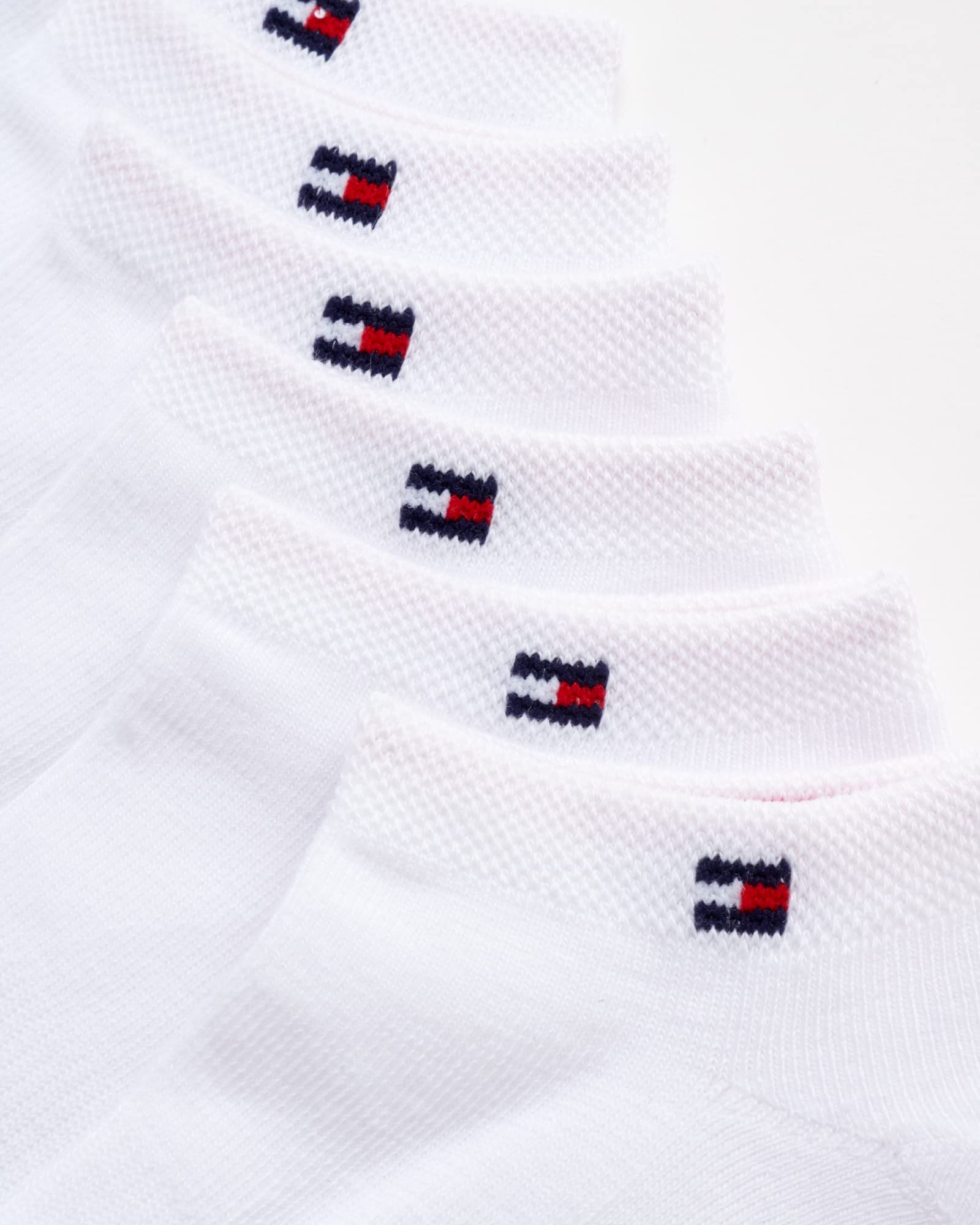 Tommy Hilfiger Calcetines invisibles para mujer, paquete de 12 calcetines ligeros de rendimiento atlético acolchados para correr de corte bajo para mujer