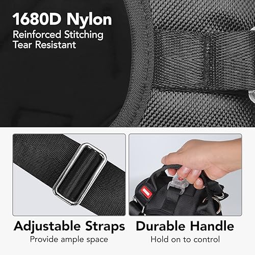 Miniatura 4 de Arnés para perro para perros grandes, ajustable sin tirones, arnés de chaleco para perro con mango resistente, arnés acolchado suave seguro para