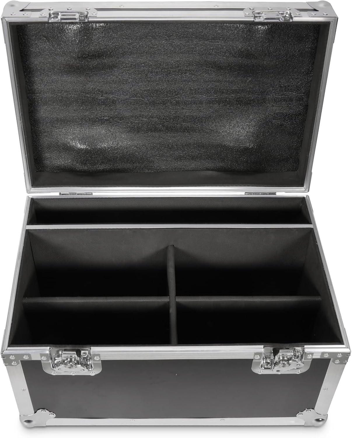 Flightcase per 180W Par LED, 62,5 x 41 x 45,5 cm, 15,3 KG, Valigetta di trasporto con Ruote e Maniglia Retrattile per un Facile Trasporto per Luci Par da Palco