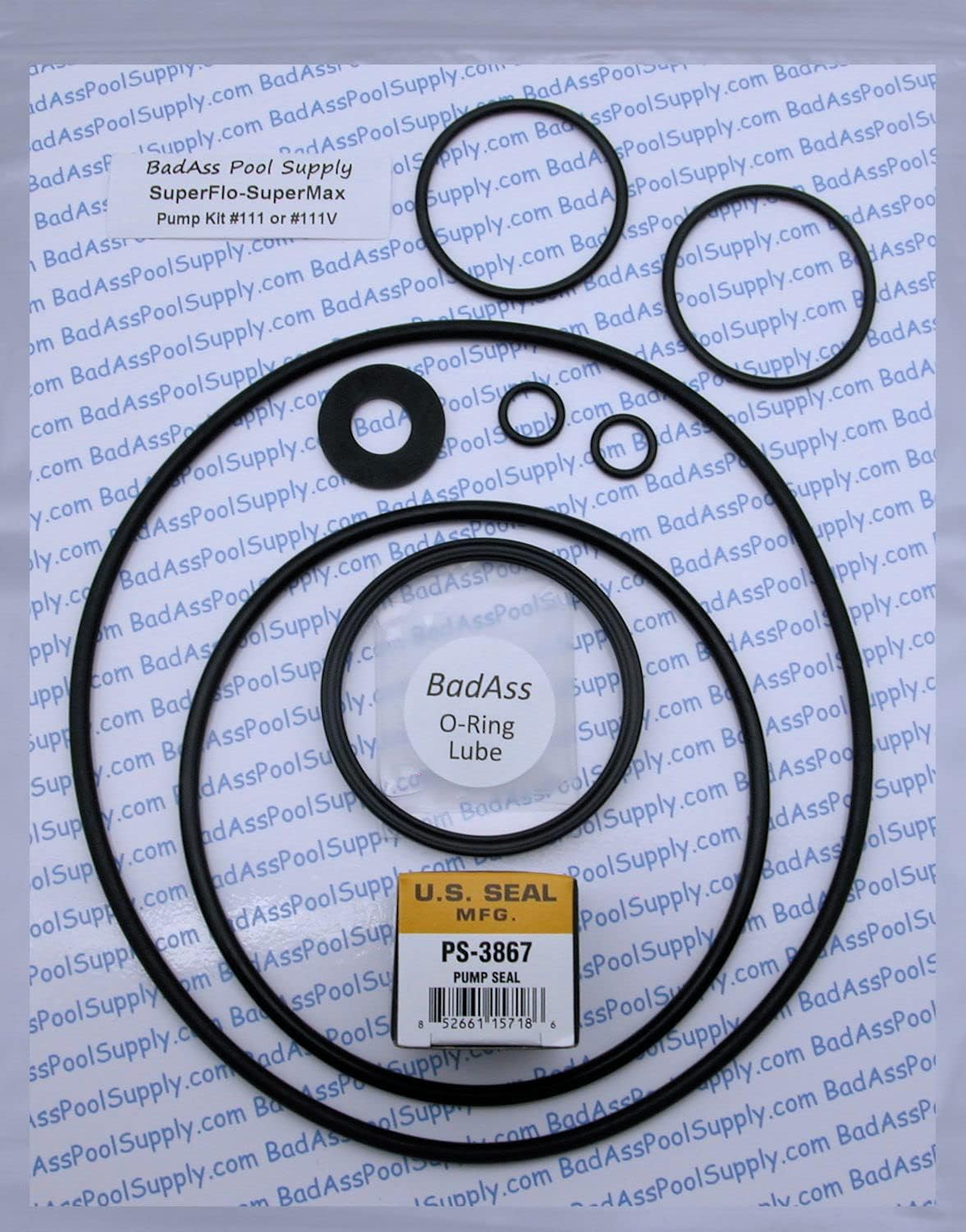 BadAss Pool SupplySaltwater O-Ring Rebuild Repair Kit for Pentair SuperFlo & SuperMax