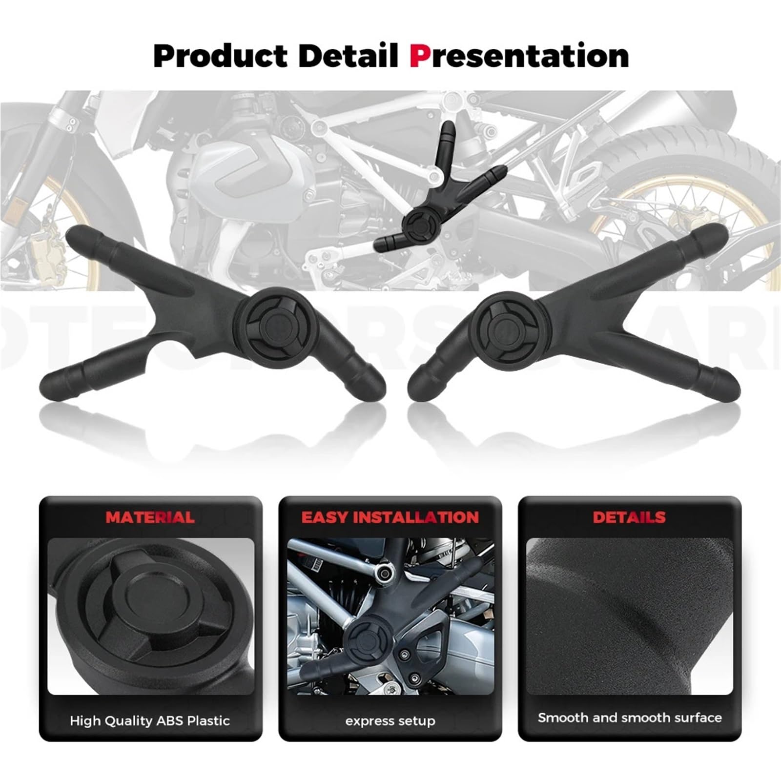 Forcellone Covers Adatto per BMW R1200GS Protezione Telaio Pannello di Copertura R 1250 GS GSA 2018-2023 R 1200 GS Adventure 2013-2018 Protezioni per forcellone Posteriore(Black)