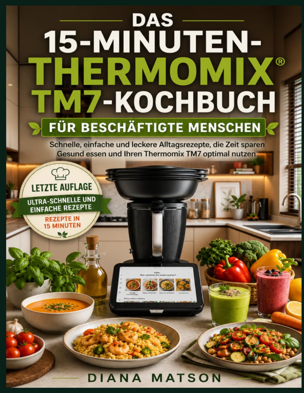 DAS 15-MINUTEN-THERMOMIX® TM7-KOCHBUCH FÜR BESCHÄFTIGTE MENSCHEN: Schnelle, einfache und leckere Alltagsrezepte, die Zeit sparen Gesund essen und Ihren Thermomix TM7 optimal nutzen