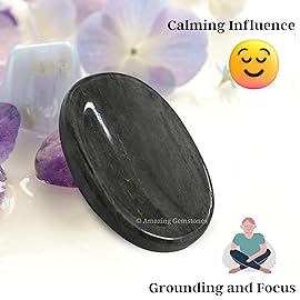 Amazing Gemstone Blue Aventurine Worry Stone Crystals and Healing Stones - Worry Stones for Stress Relief Gifts - Piedra Crystal Fidget for Meditation - Unique Stocking Stuffers and Birthday Gifts