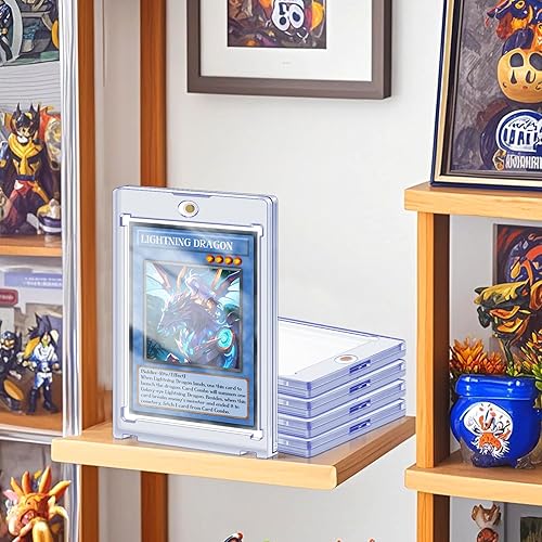 Miniatura 7 de Portatarjetas magnéticos de 20 quilates para tarjetas intercambiables, fundas rígidas de 35 puntos para tarjetas MTG, tarjetas YUGIOH, tarjetas