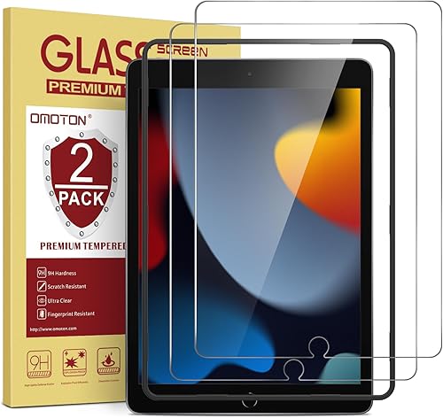 Miniatura 12 de OMOTON Paquete de 2 protectores de pantalla compatibles con iPad de 9, 8, 7 generación (10.2 pulgadas, iPad 987, 2021 y 2020 y 2019) compatible con