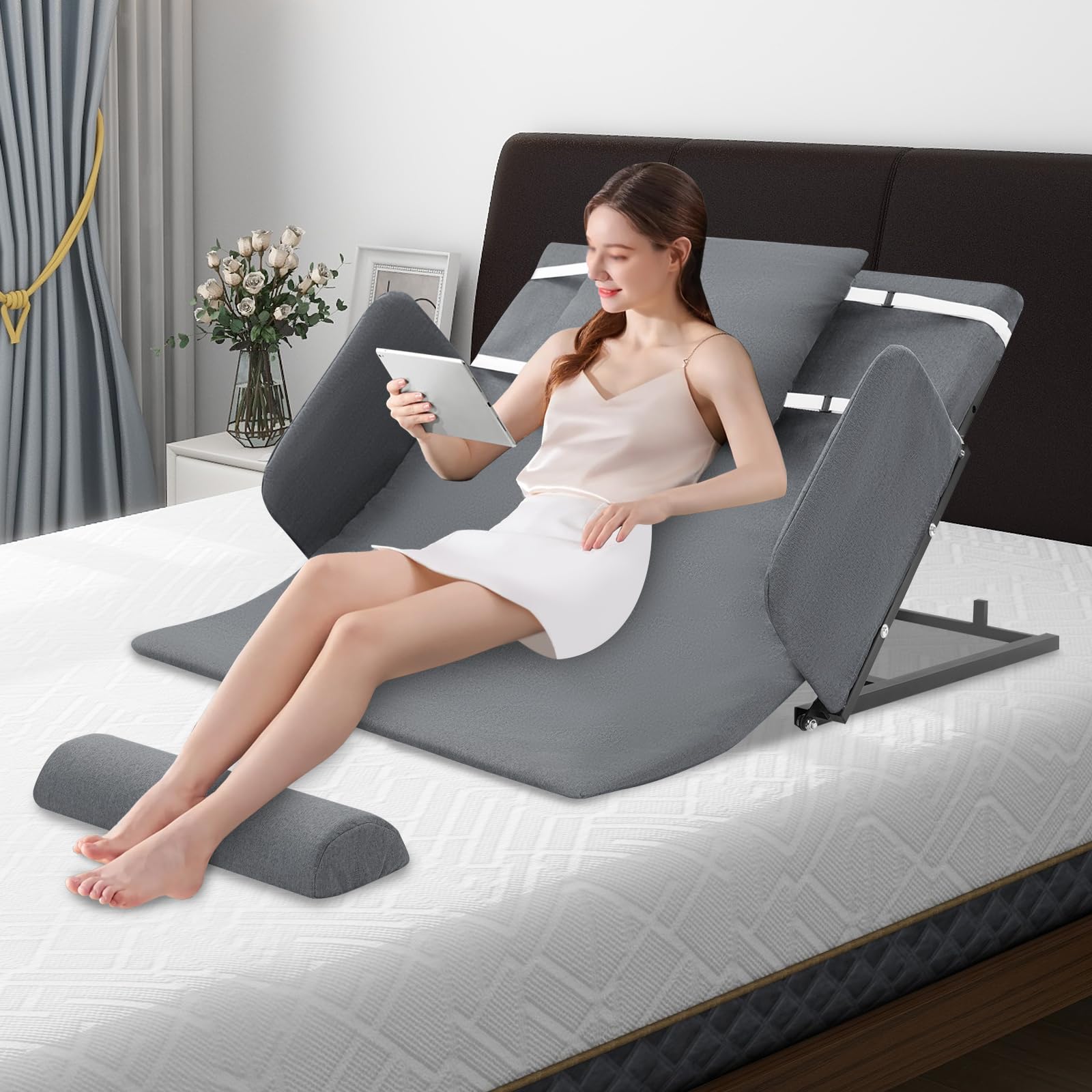 Aiuto elettrico per la costruzione del sedile, schienale regolabile per letto con telecomando, 55 W, 100 kg, portata 10-80°, cuscino per il riposo delle gambe, comfort per gli anziani, la