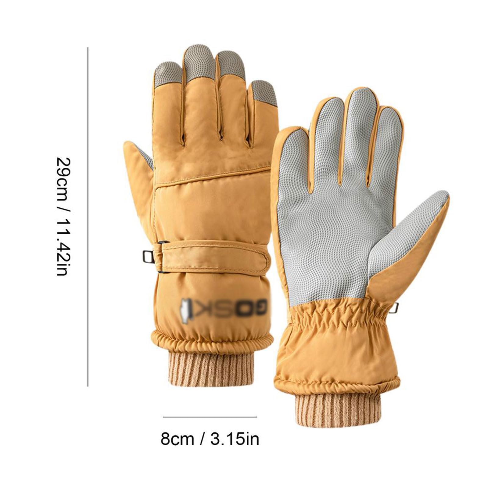 Guantes de esquí Unisex, Guantes de Deporte cálido, Manoplas de Snowboard, Guantes con Pantalla táctil, Guantes de Nieve Impermeables para Motocicleta de Invierno