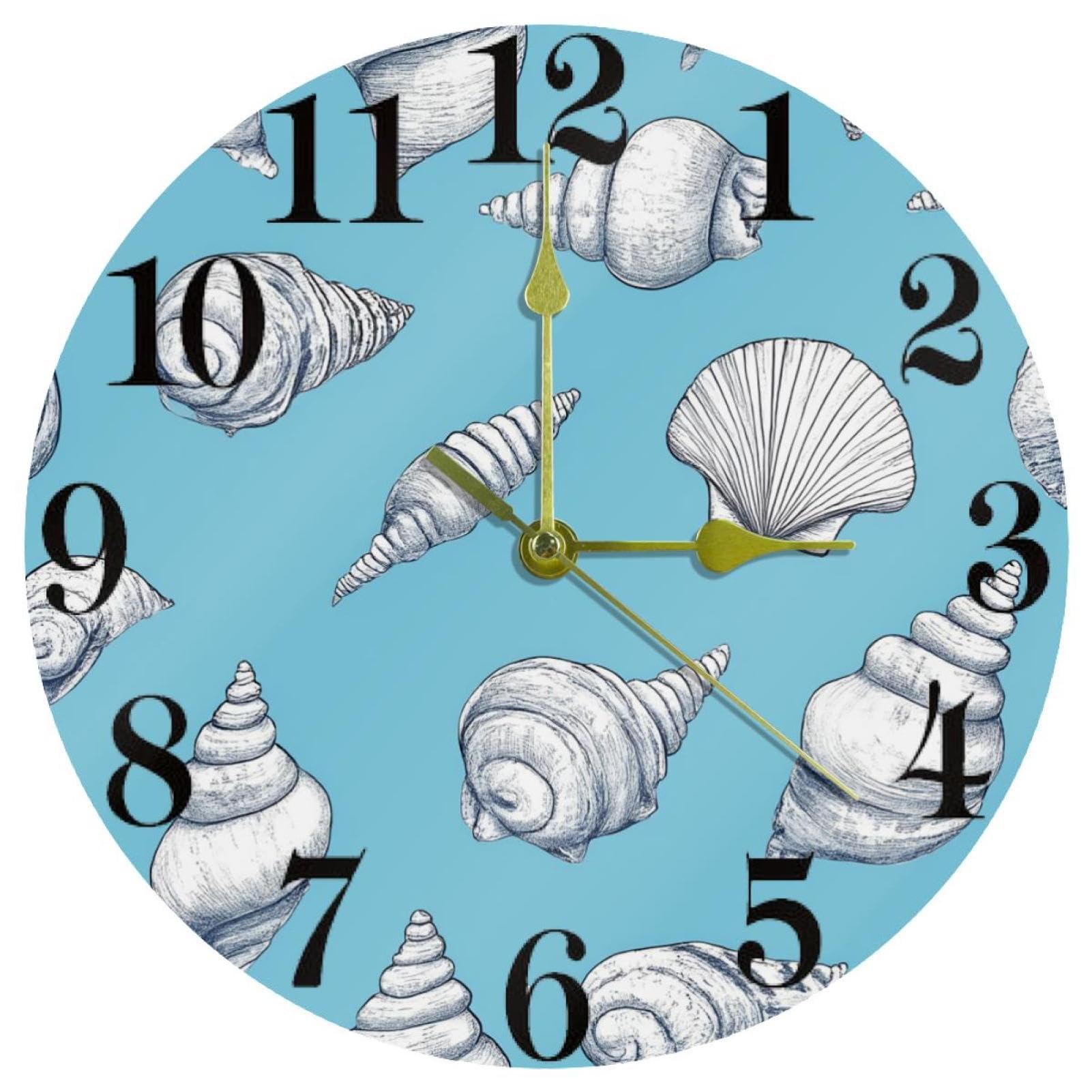 Horloge murale conque silencieuse à quartz précise pour un sommeil paisible sans tic-tac