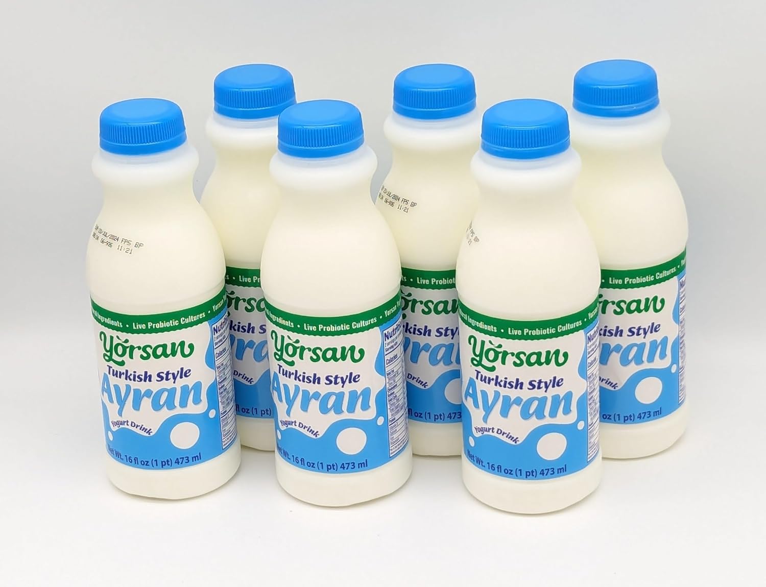 YORSAN Ayran Turkish Style Yogurt Drink, 16oz, Pack of 6