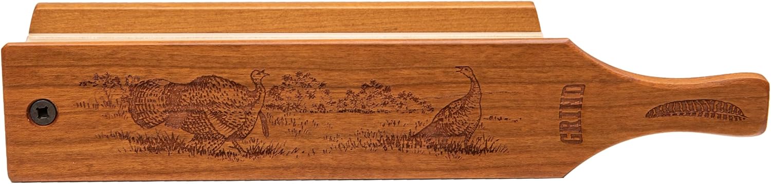 THE GRIND Box Calls, Wooden Turkey Box Calls Perfect for Novice and Pro Hunters, Multiple Designs & Sizes, Hardwood Honey