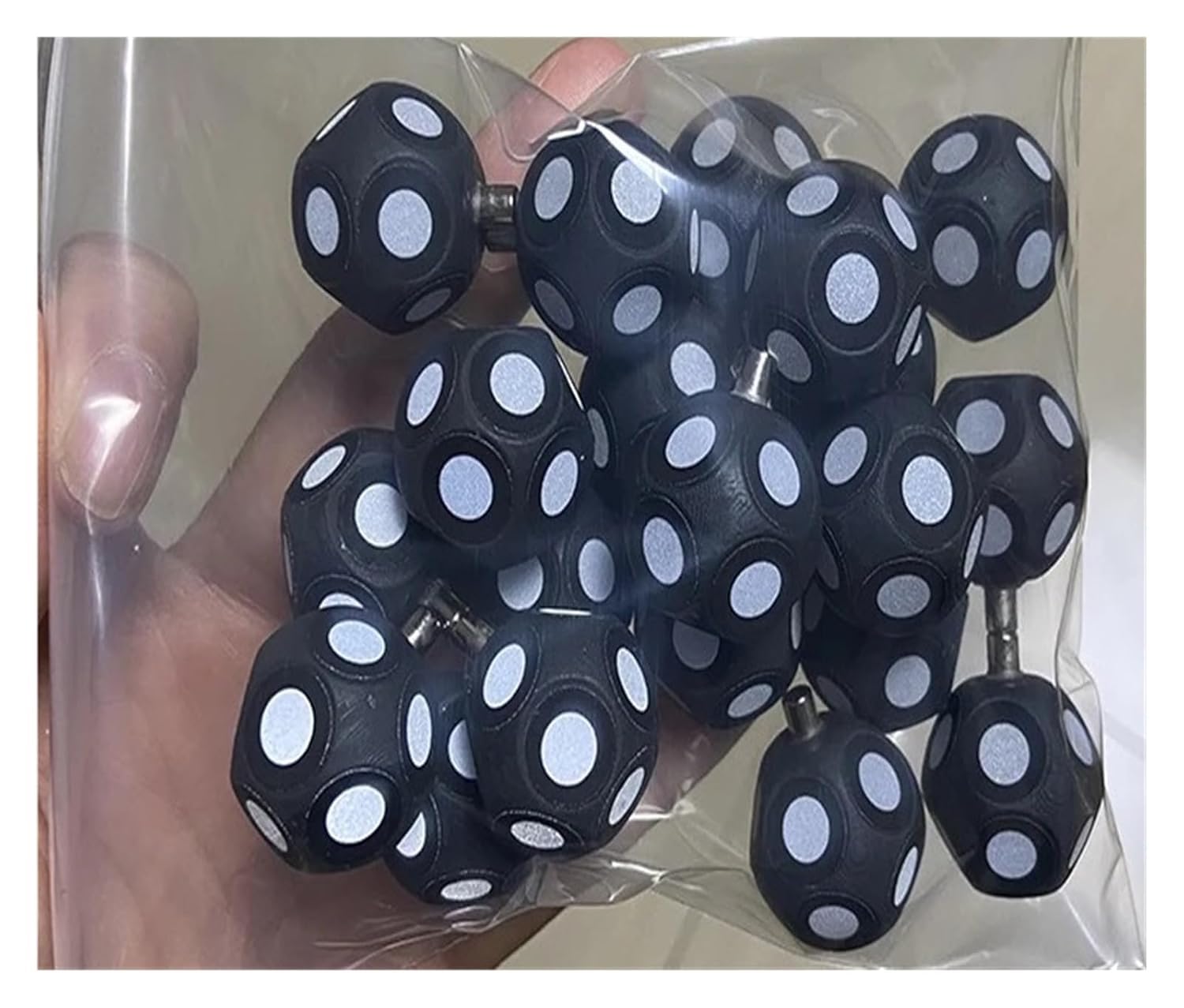 3D-Scan-Spray, 3D-Scan-Marker, for 3D-Scanner, Handheld-3D-Scan-Marker/Punkte/Aufkleber, innere 6 mm magnetische Kugel, hochreflektierend, 1000 Punkte(10pcs Ball)