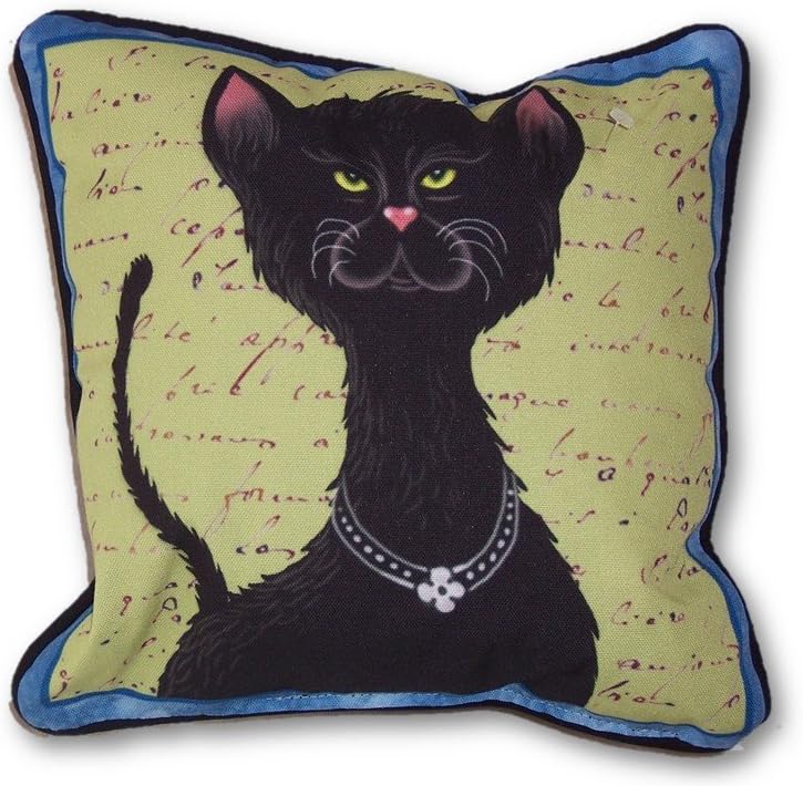 Purrfect Poses Decorative Black Cat Pillow