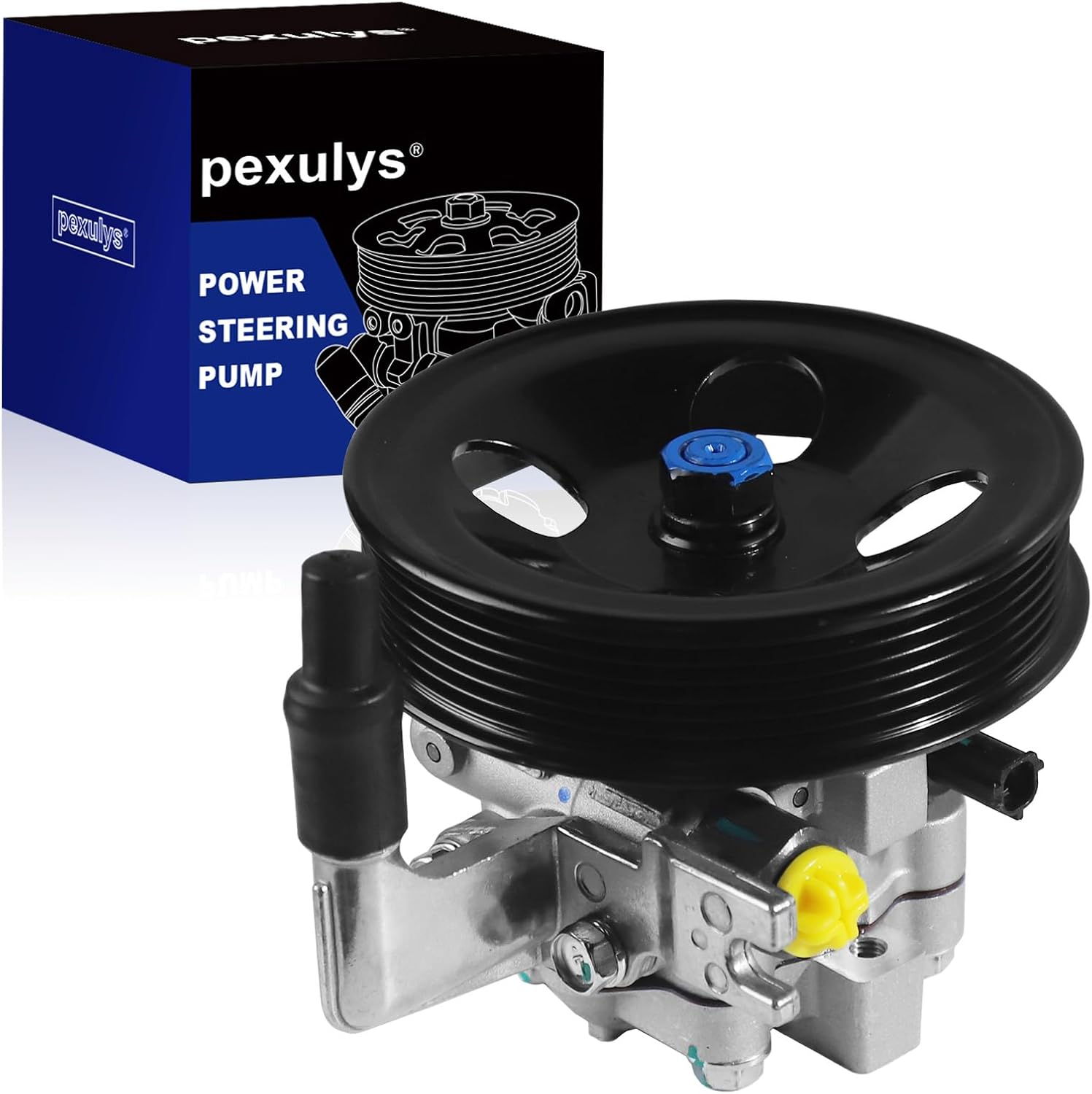 571001U000 Power Steering Pump with Pulley, For Kia Sorento 2.4L 2011-2013, For Hyundai Santa Fe 2.4L 2010-2012, Replace: 571002P200