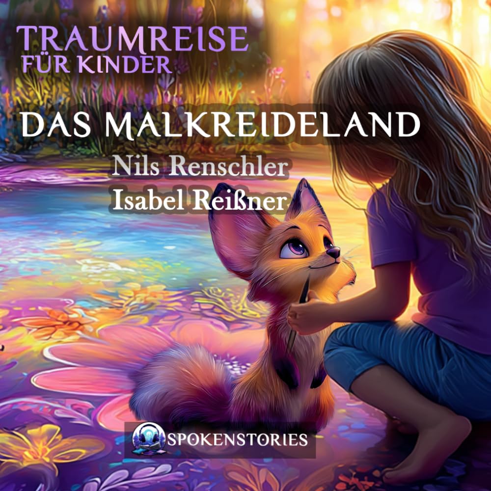 Traumreise für Kinder zum Einschlafen – Beruhigende Einschlafgeschichte, Fantasiereise & sanfte Abendroutine ab 3 Jahren: Das Malkreideland