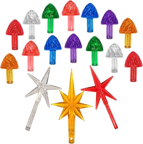 Bombillas de repuesto para adornos de árbol de Navidad de cerámica, forma de helado, accesorios de clavijas giratorias medianas para proyectos de