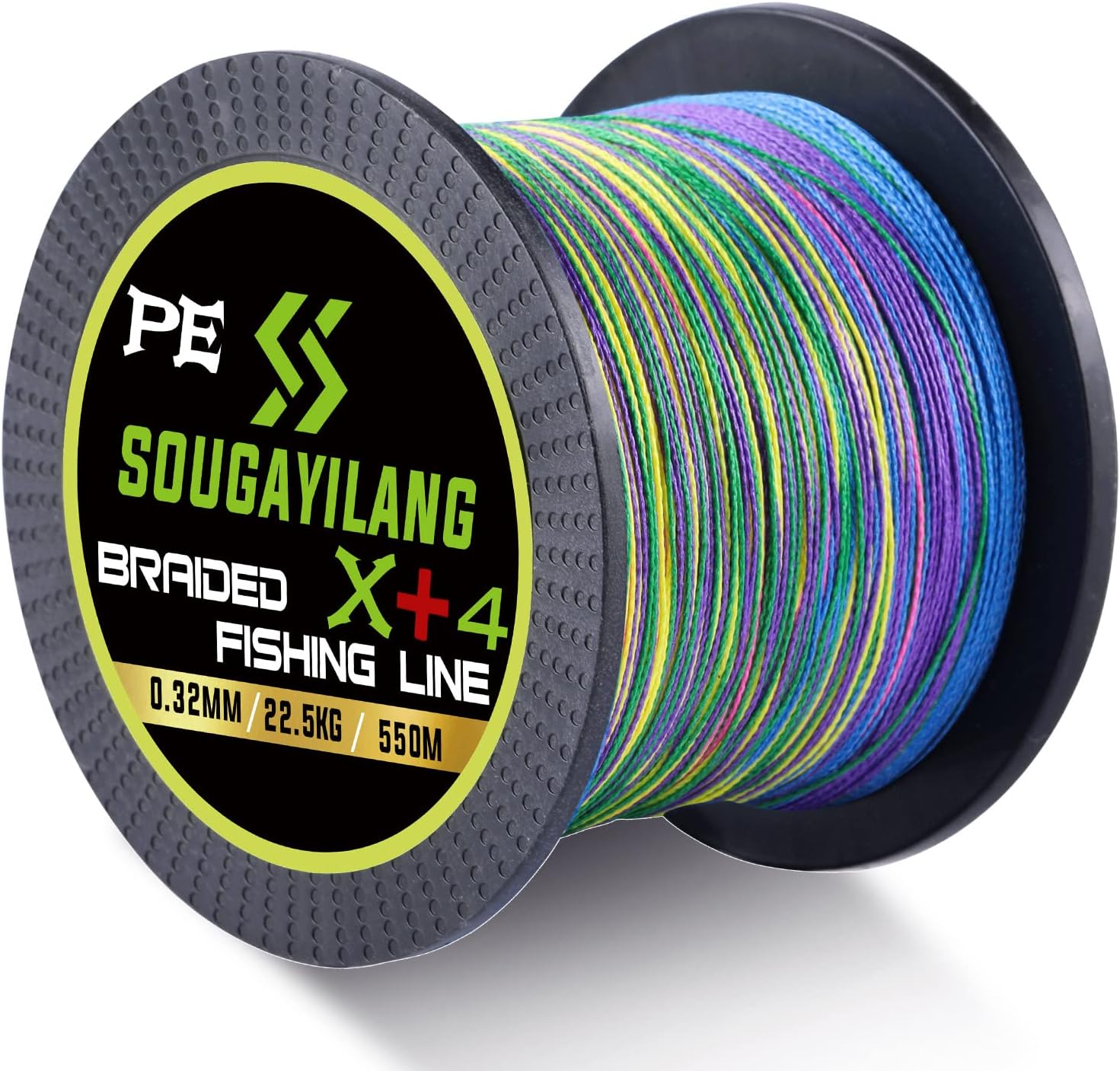 Sougayilang Braided Fishing Line 550M - Ultimate Strength, Shock Absorber, Suspend in Water, Knot Friendly-0.405mm
