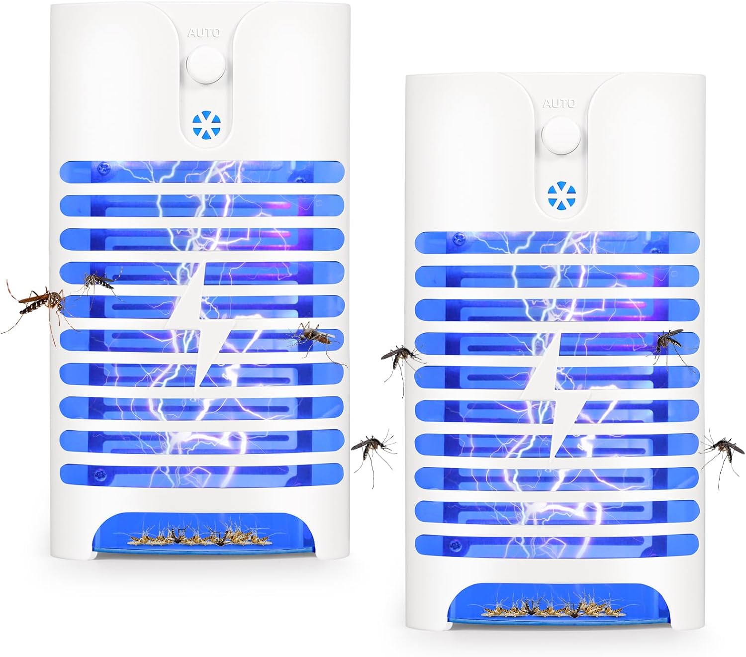 2 Pack Bug Zapper Indoor Plug in, Electric Mosquito Zapper