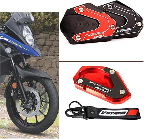 Miniatura 2 de JADESA CNC aluminio Motorcycle Kickstand Foot Side Stand Extension Pad Support Plate for Suzuki V-Strom 650XT 1000 DL1000 VSTROM 650 DL650 1050