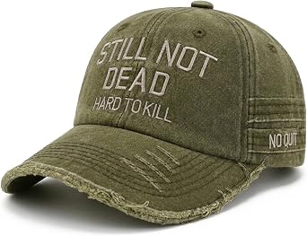 Still Not Dead Baseball Caps, Vintage Distressed Dad Hat, Embroidered Cotton Baseball Hats for Men Women