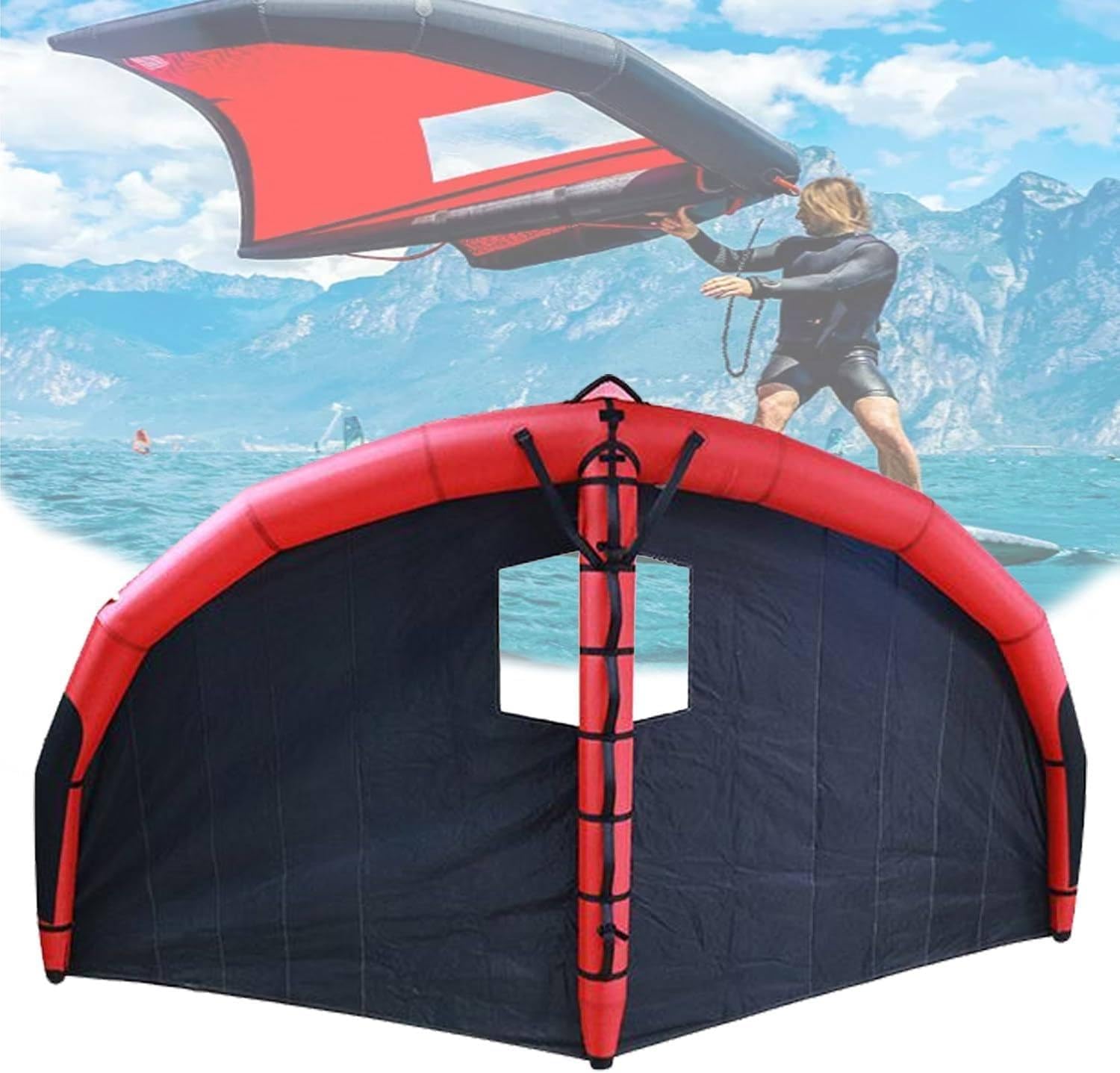 Inflatable Hydrofoil Board,Handheld Surf Sail,Inflatable Surfing Wing,Kitesurfing Wing Windsurfing,Surfing Inflatable Wing with Window,for Water Sports Kiteboard Surf,5㎡