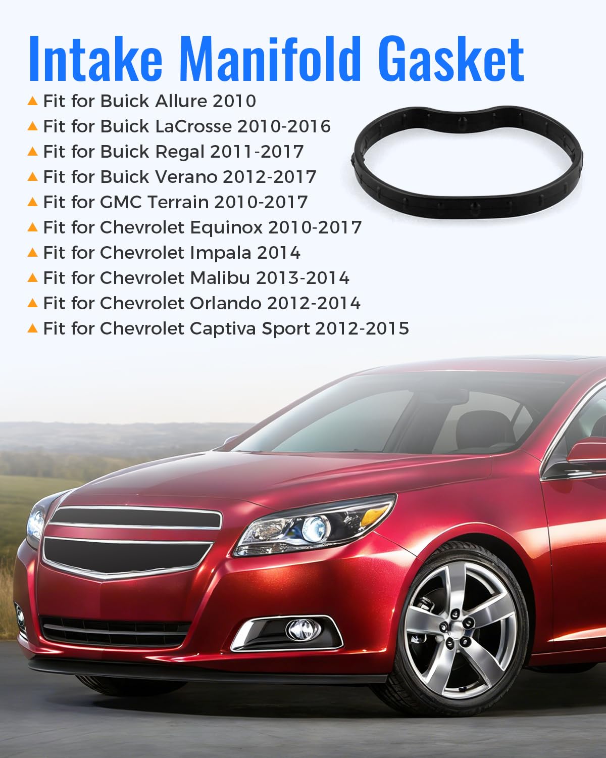 MS 97208 Engine Intake Manifold Gasket Fit for Buick Allure Lacrosse Regal Verano Fit for GMC Terrain Chevrolet Captiva Sport Equinox Impala Malibu Orlando