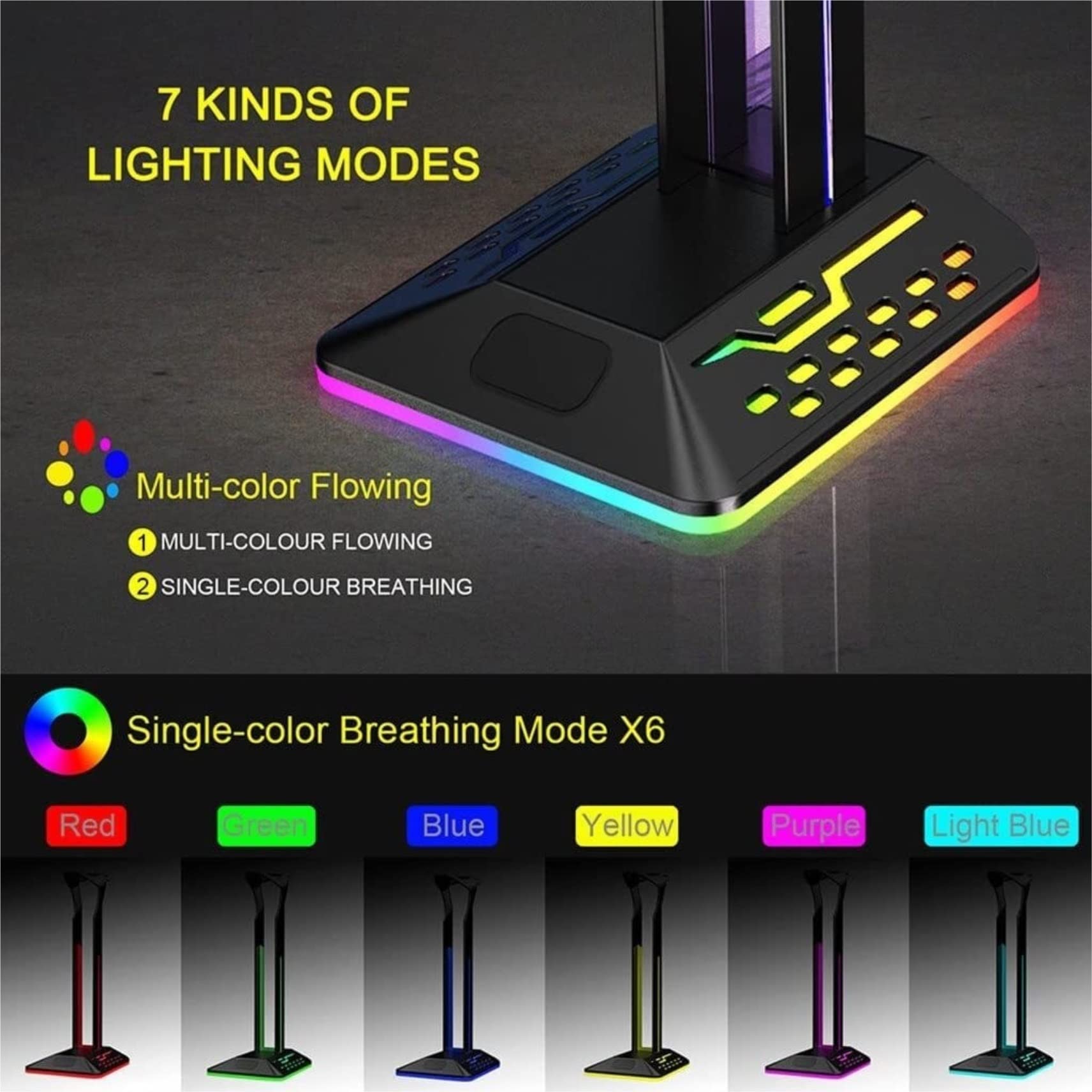 supporto per cuffie, Supporto for cuffie RGB Rack for da gioco for