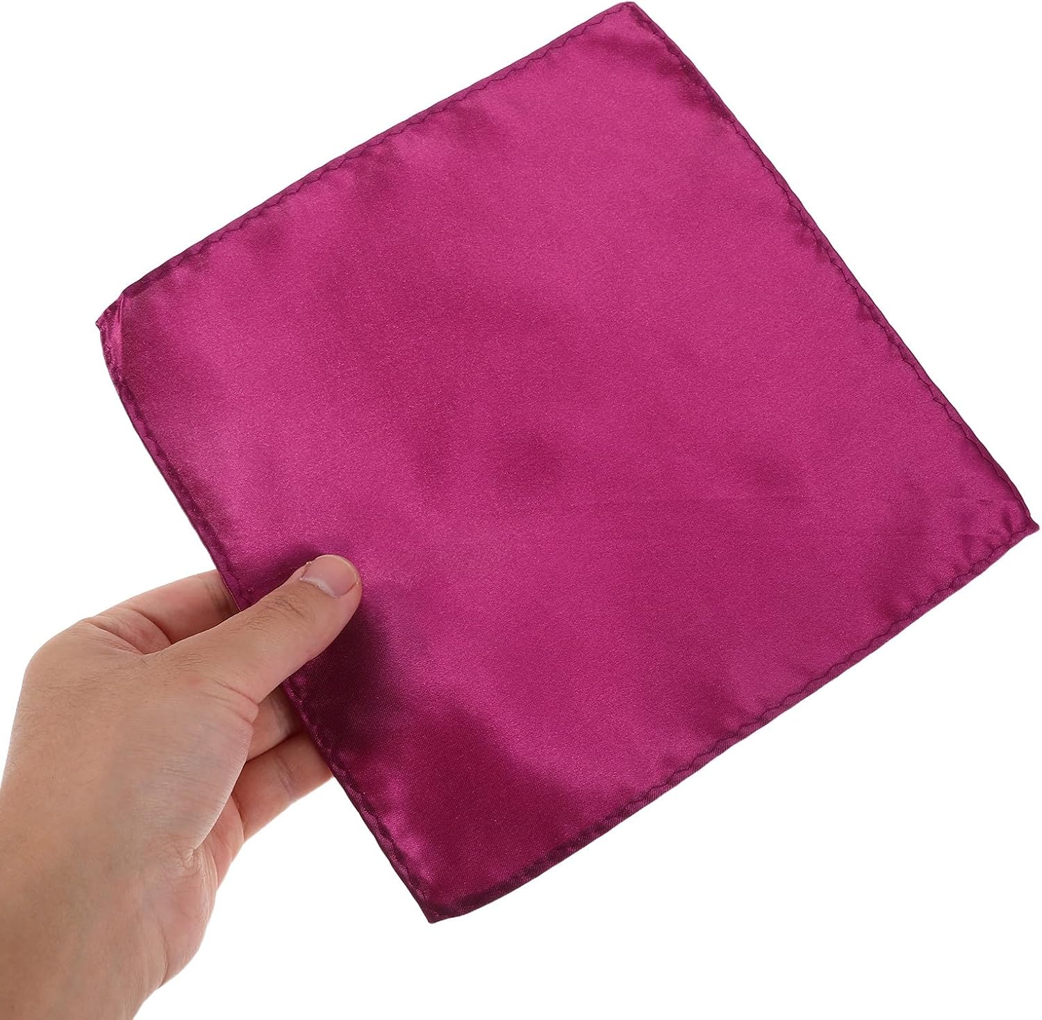 18pcs Men’s Silk Pocket Squares Handkerchief Set, 6 Purple Red, 6 Navy Blue, 6 White, Soft Suit Accessories for Weddings, Business, and Formal Occasions