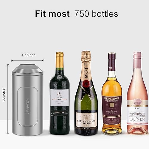 Miniatura 3 de Enfriadores de vino para botellas, regalo ideal para los amantes del vino, cubo enfriador de vino de acero inoxidable, funda enfriadora de champán,