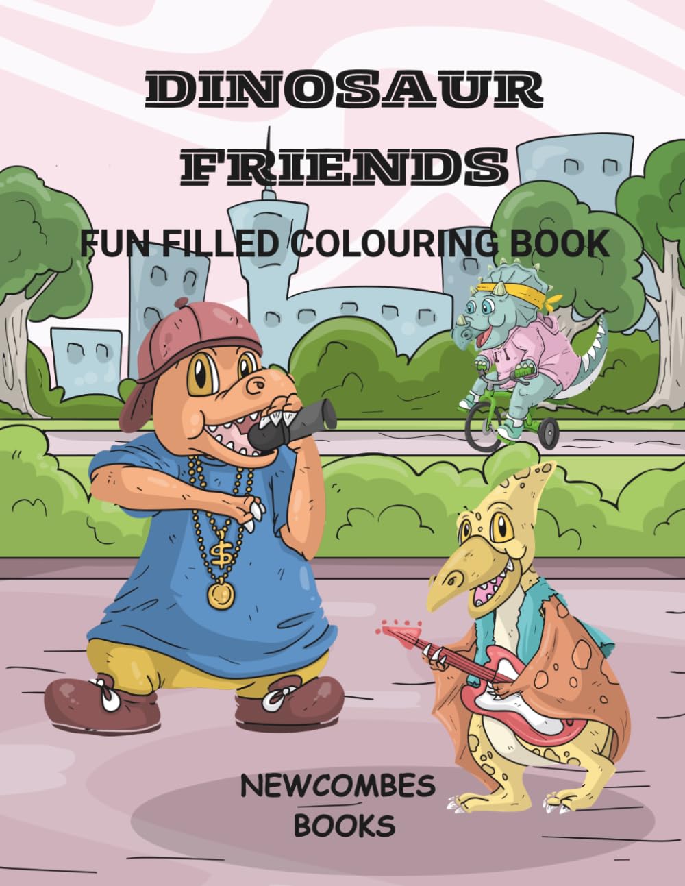 Dinosaur friends: Fun filled colouring book