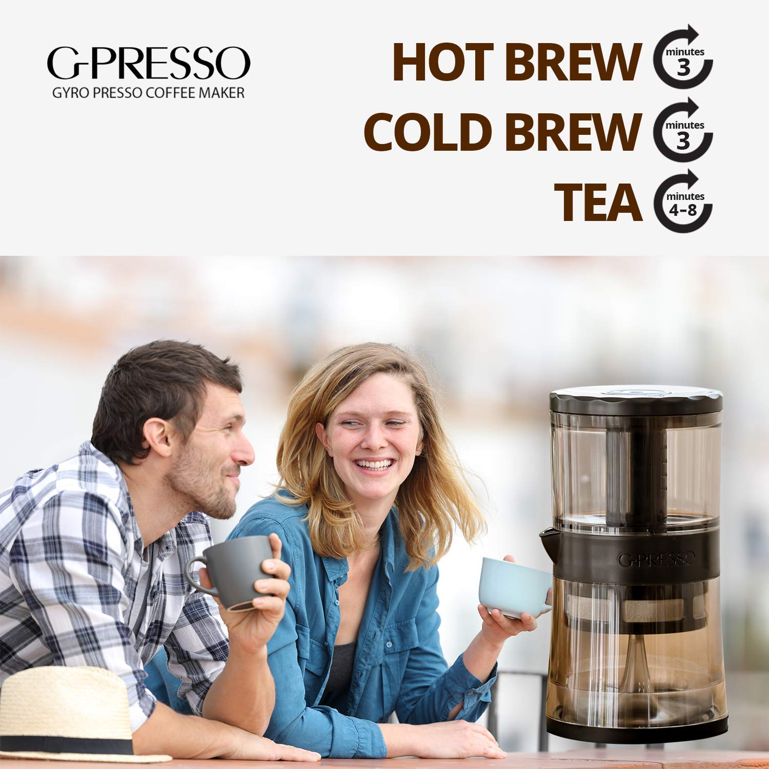 Amazon | G-PRESSO ジャイロプレス 自動ホット&アイスポータブル 