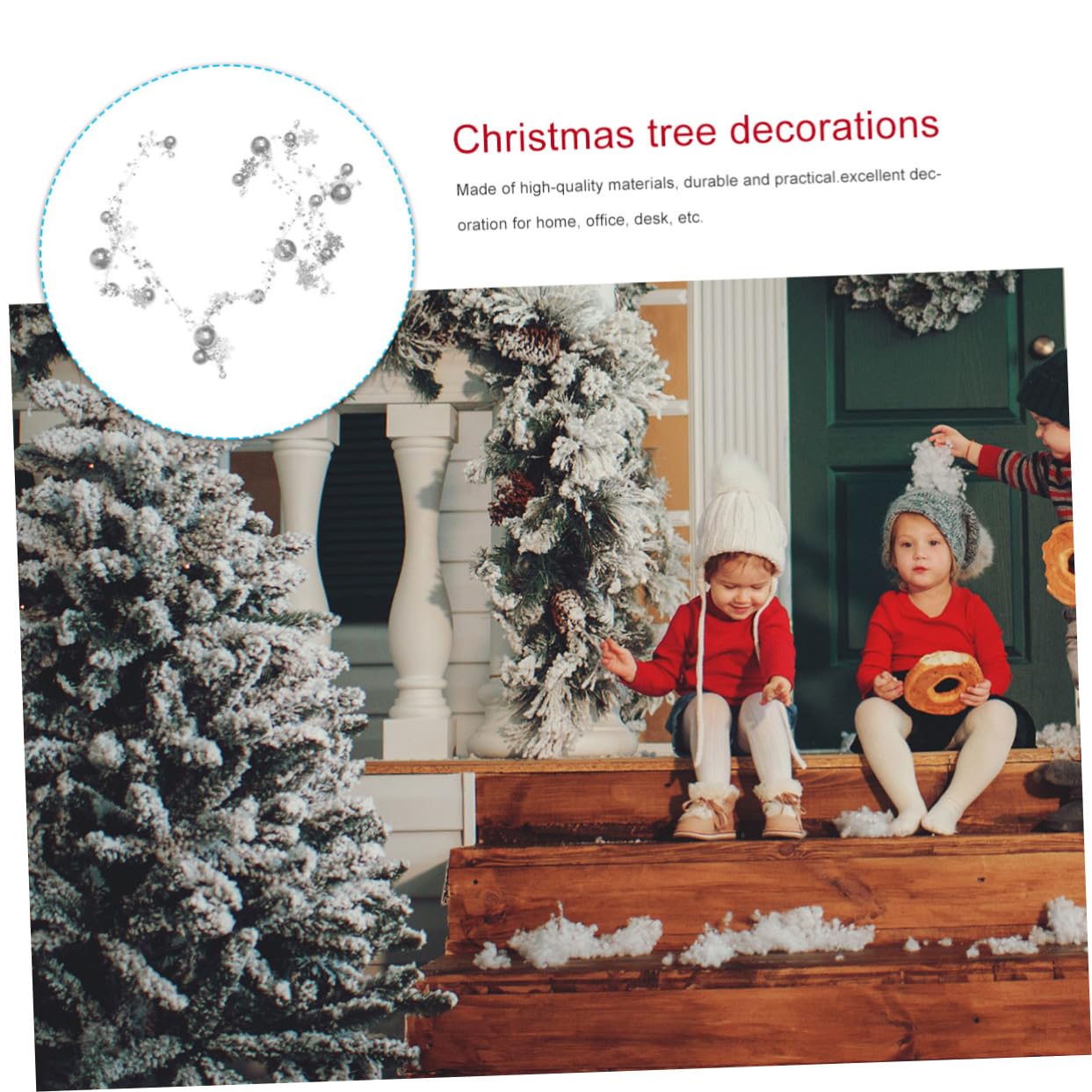 Ciieeo 1pc Christmas Bells String Ornaments Lightweight Holiday Decor for Tree Home Office Cafe Restaurant for Friends Family