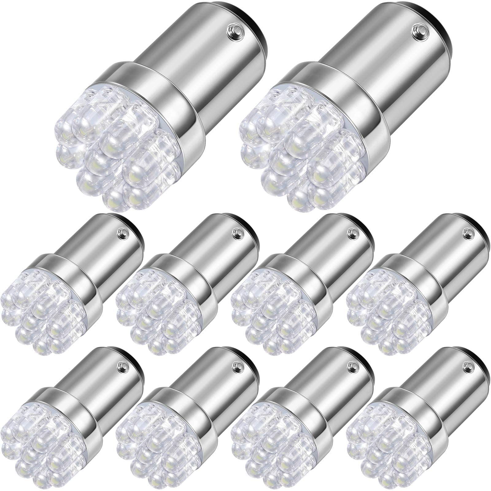 MAKINGTEC 10 Pcs Marine LED Replacement Bulb for Boat Navigation Lights 12V BA15D LED Bulb for Boat Lights Bow Stern Marine LED Replacement Boat Accessories