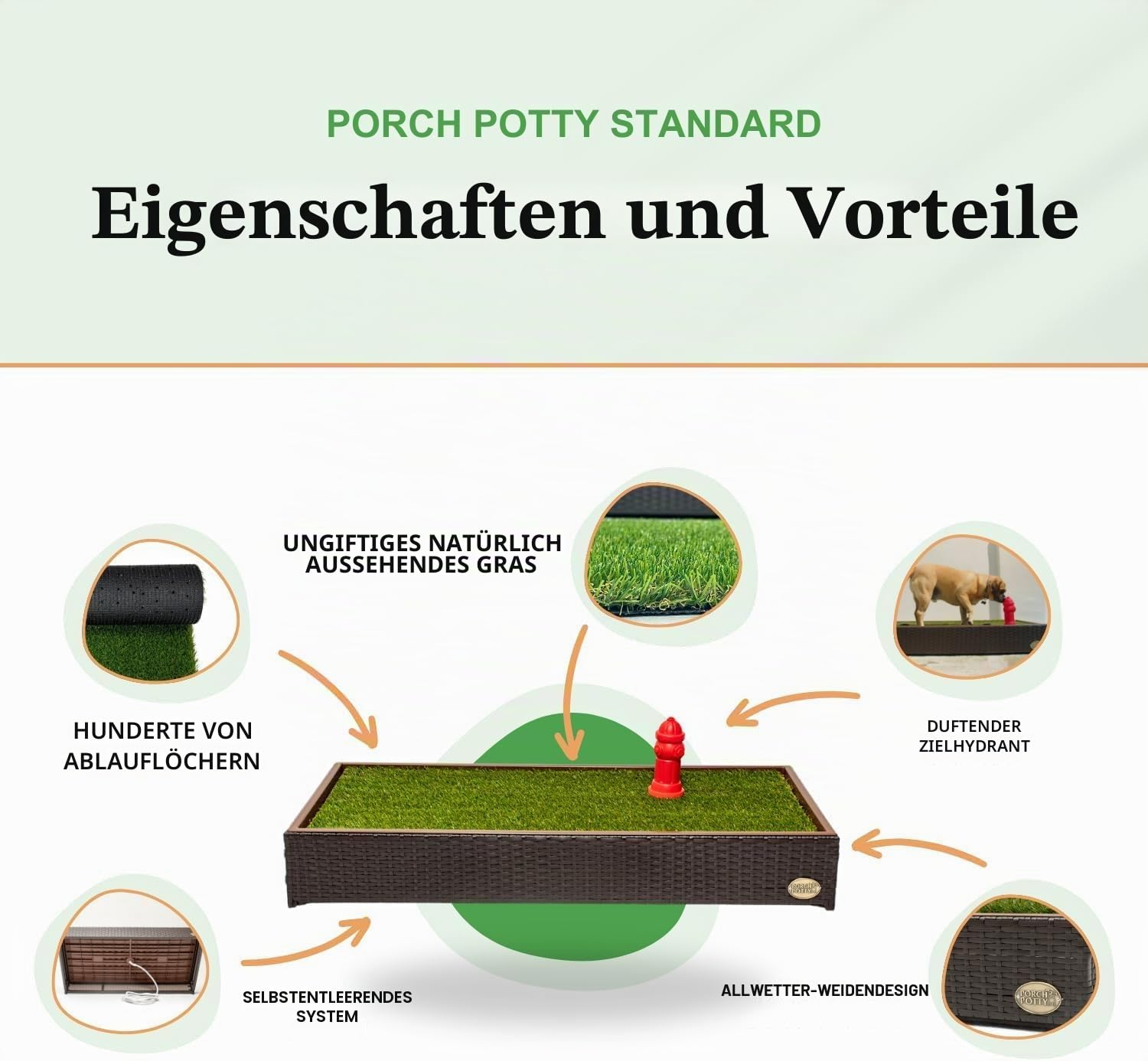 Porch Potty Standard: Nr. 1 Grasstreu für Hunde
