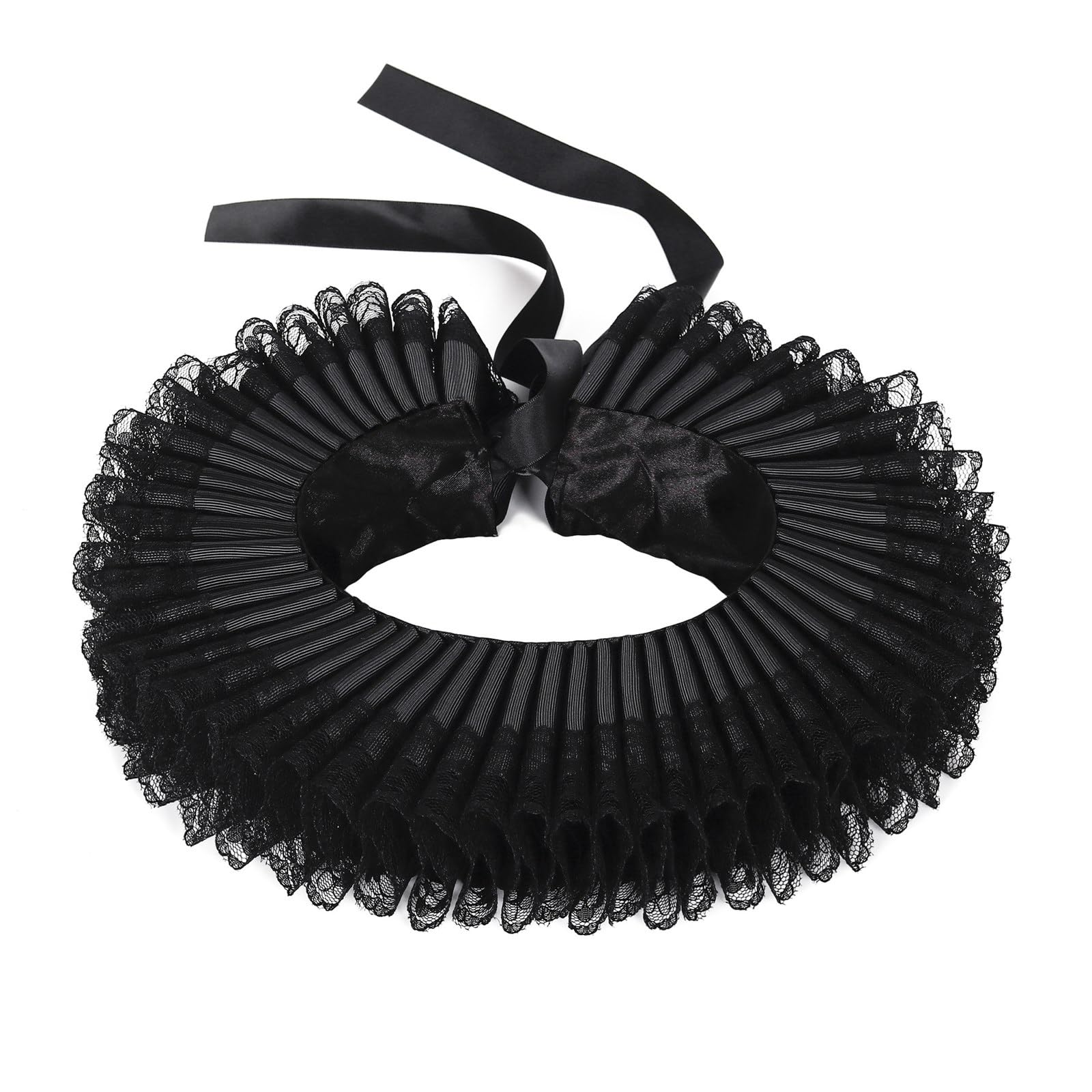 Comfortable Elizabethan Neck Ruff Victorian Ruffle Choker Adjustable Ruff For Medieval Costume Adjustable Piece