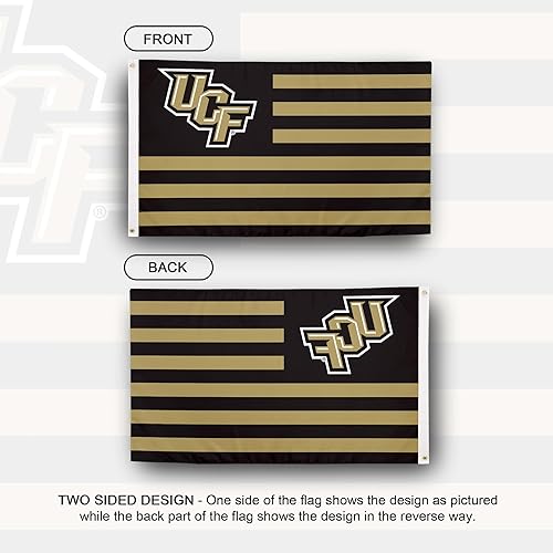 Miniatura 2 de Desert Cactus Bandera de la Universidad de Florida Central Knights UCF banderines 100 poliéster para interiores y exteriores 3 x 5 nación