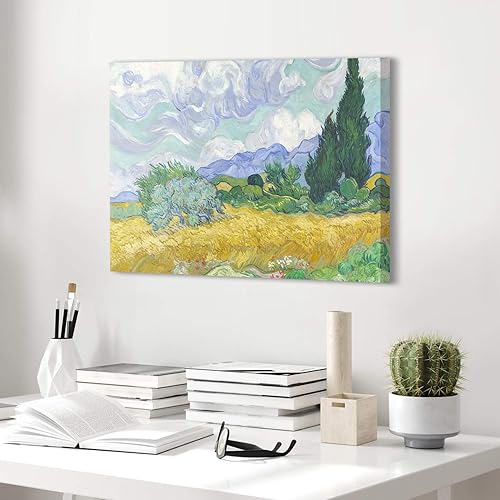 Miniatura 8 de PICANOVA Vincent Van Gogh Green Wheat Fields 30 x 24 pulgadas - Impresión artística en lienzo de alta calidad - Cuadro decorativo en lienzo estirado