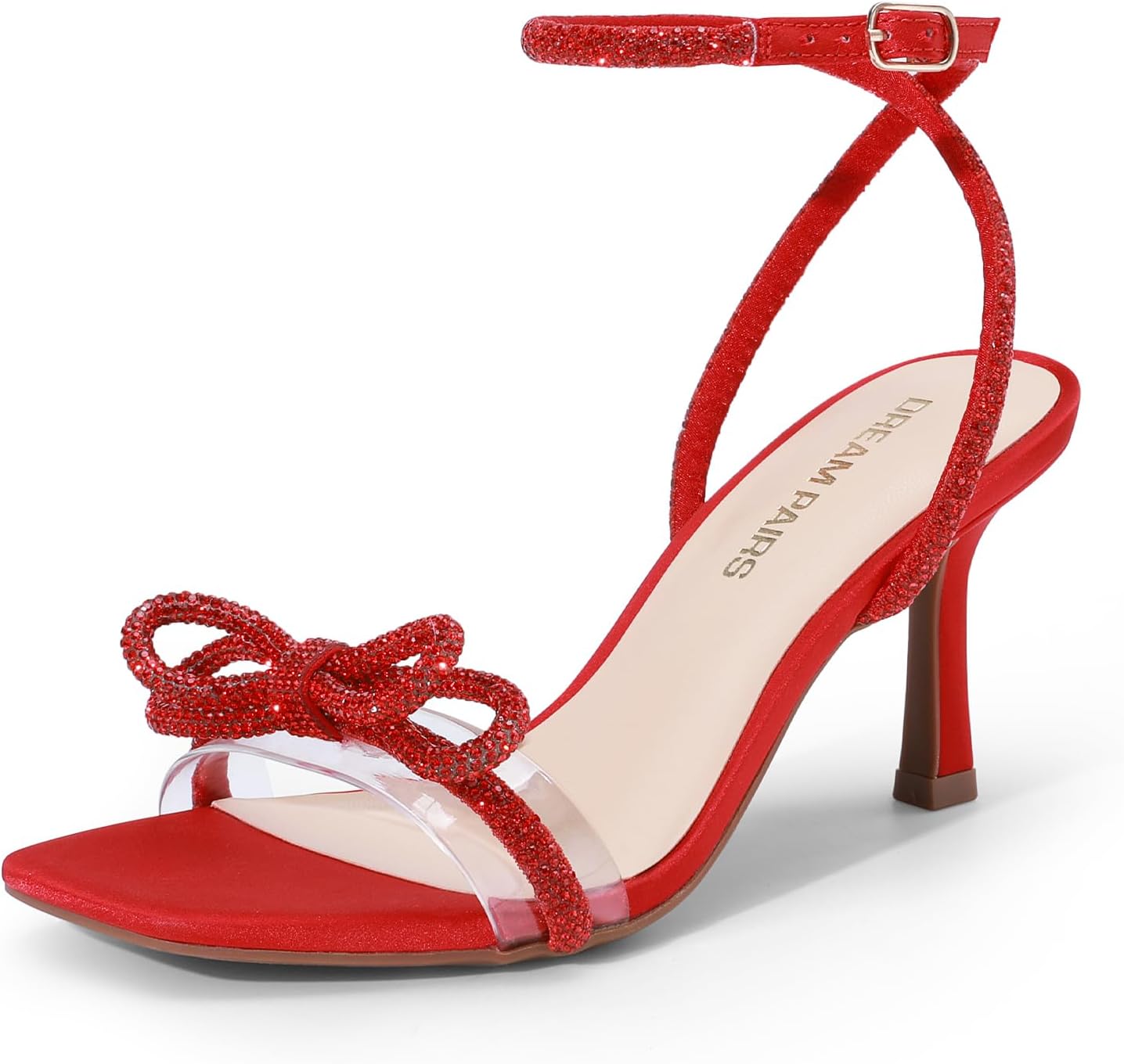 DREAM PAIRS Women's Rhinestone Ankle Strap Dress Sandals
