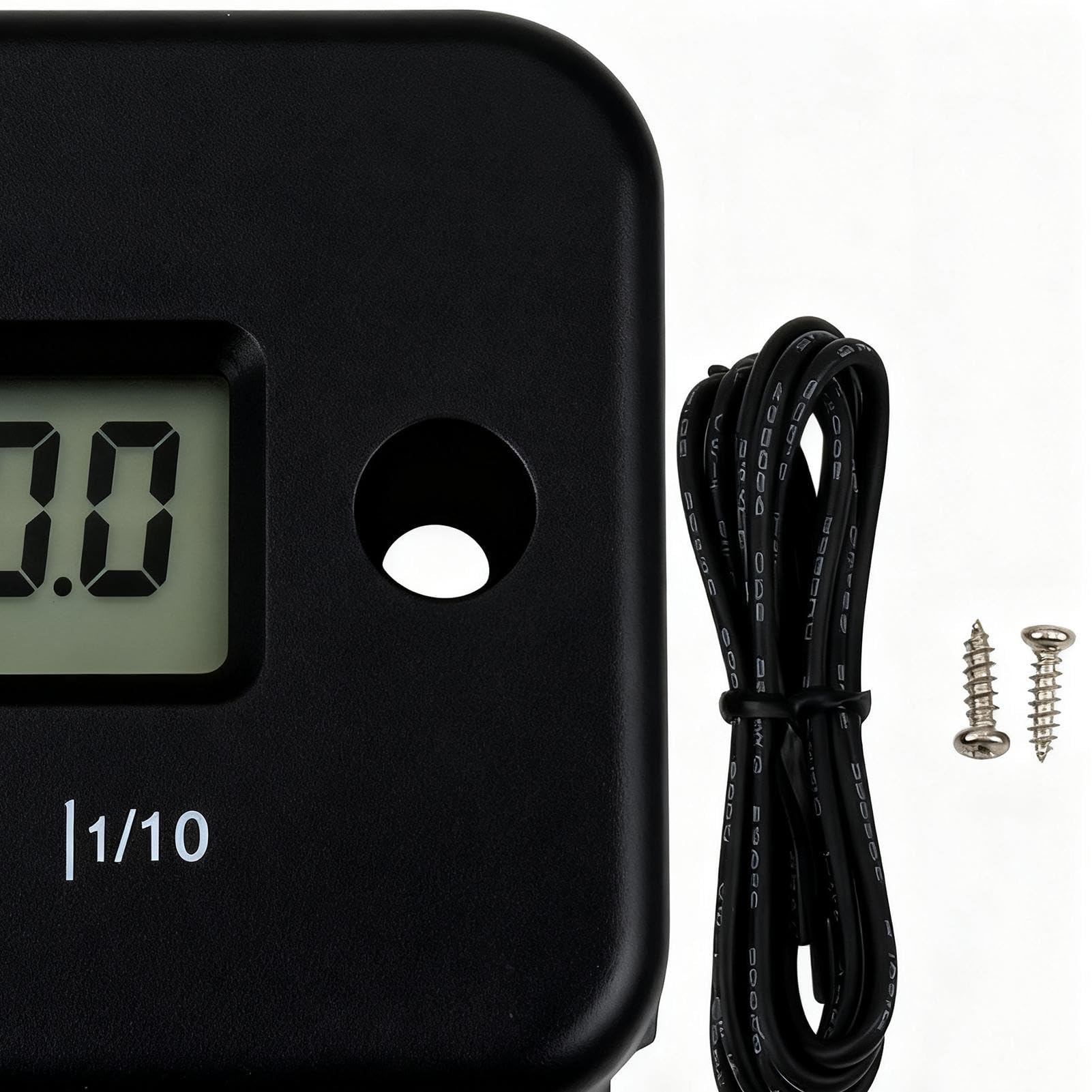 Contaore - Ora digitale con display LCD | Contametri - per moto induttivi | Motocross Pit Bike per tosaerba motoslitta barca marina spazzaneve bici ATV idropulitrice