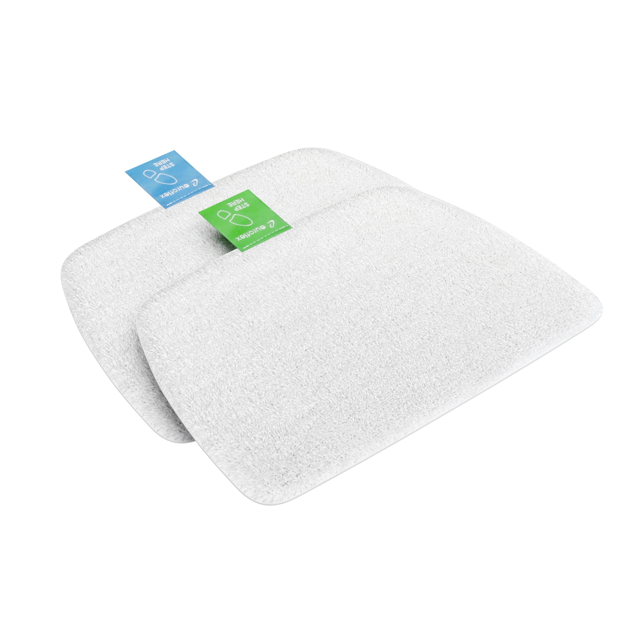 Euroflex Vapour EZ Glide Pads Almohadillas de microfibra de repuesto para mopa de vapor M2R y M4S, súper absorbentes, lavables a máquina, 2 piezas