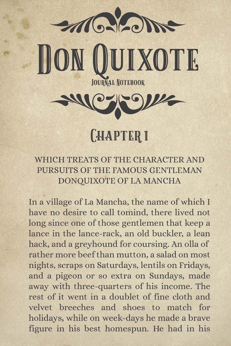 Don Quixote Journal Notebook: (Spanish Novel Diary 6x9)