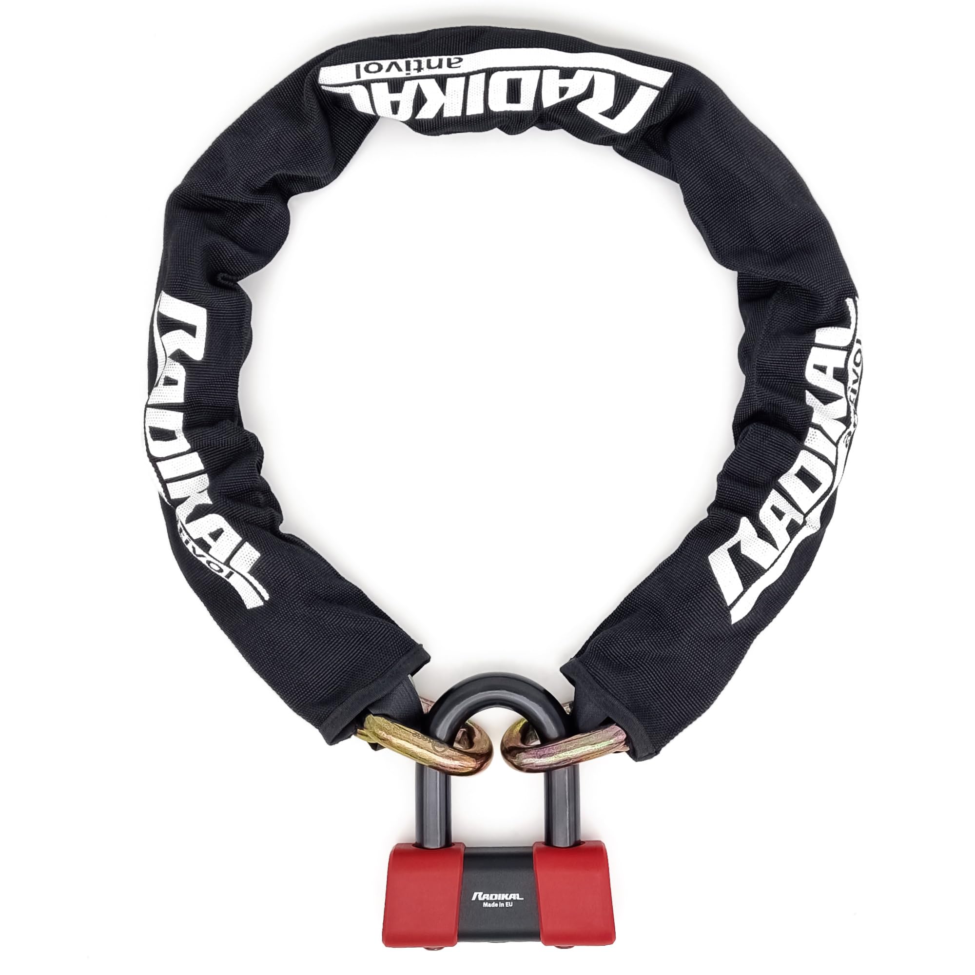 RADIKAL RK48120 Chain Moto Padlock Anti-theft + Disc lock ø18 SRA Homologated High Security ø13.5 120cm