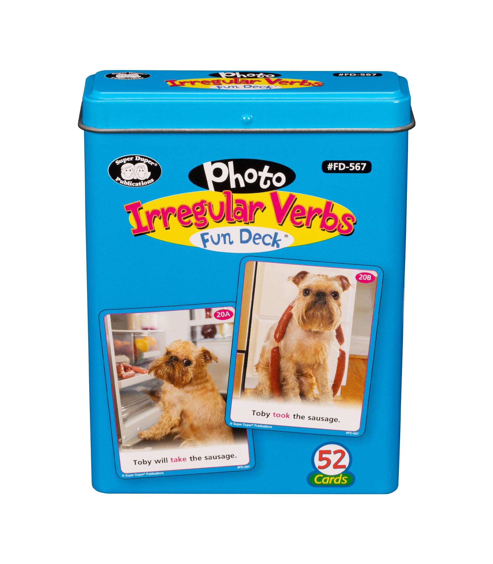 Super Duper Publications | Photo Irregular Verbs Fun Deck | Grammar Educational Resource