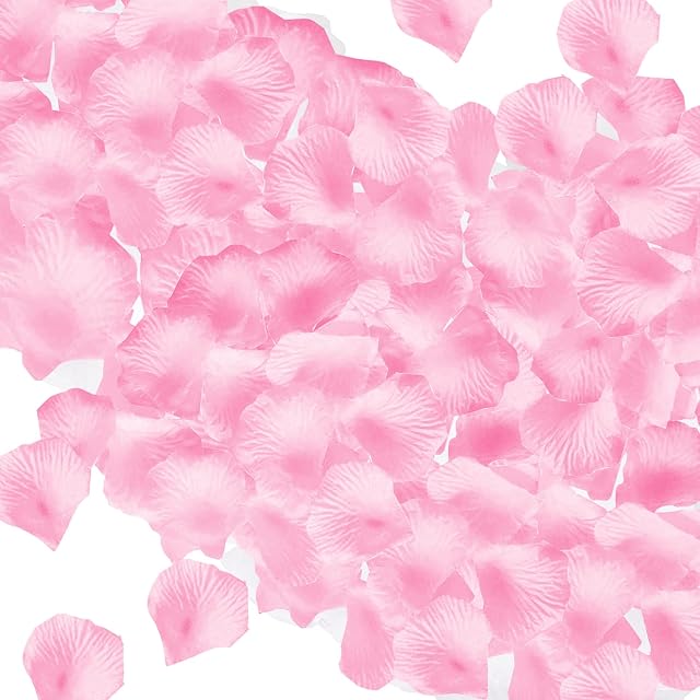 1500 Pcs Silk Flower Rose Petals Artificial Rose Flowers Petals Emulation Rose Petals for Wedding, Proposal,Birthday, Confession, Banquet, Party Decoration.(Pink)