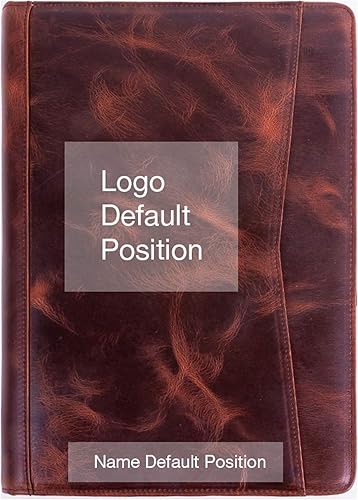 Miniatura 10 de Carpeta de cuero genuino con cremallera para hombres, carpeta de cuero para hombres para laptop de 13 pulgadas, cartera de negocios con bloc de