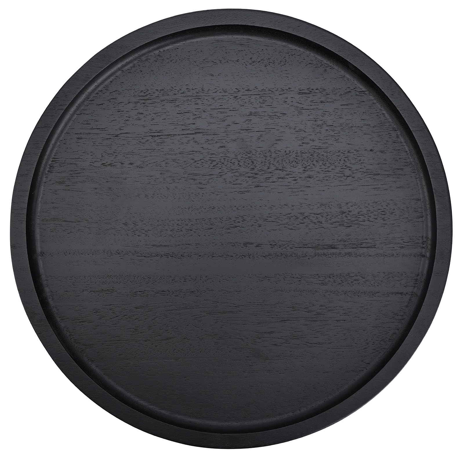 Plateau de service rond en bois pour créer un coin bougies sur votre table