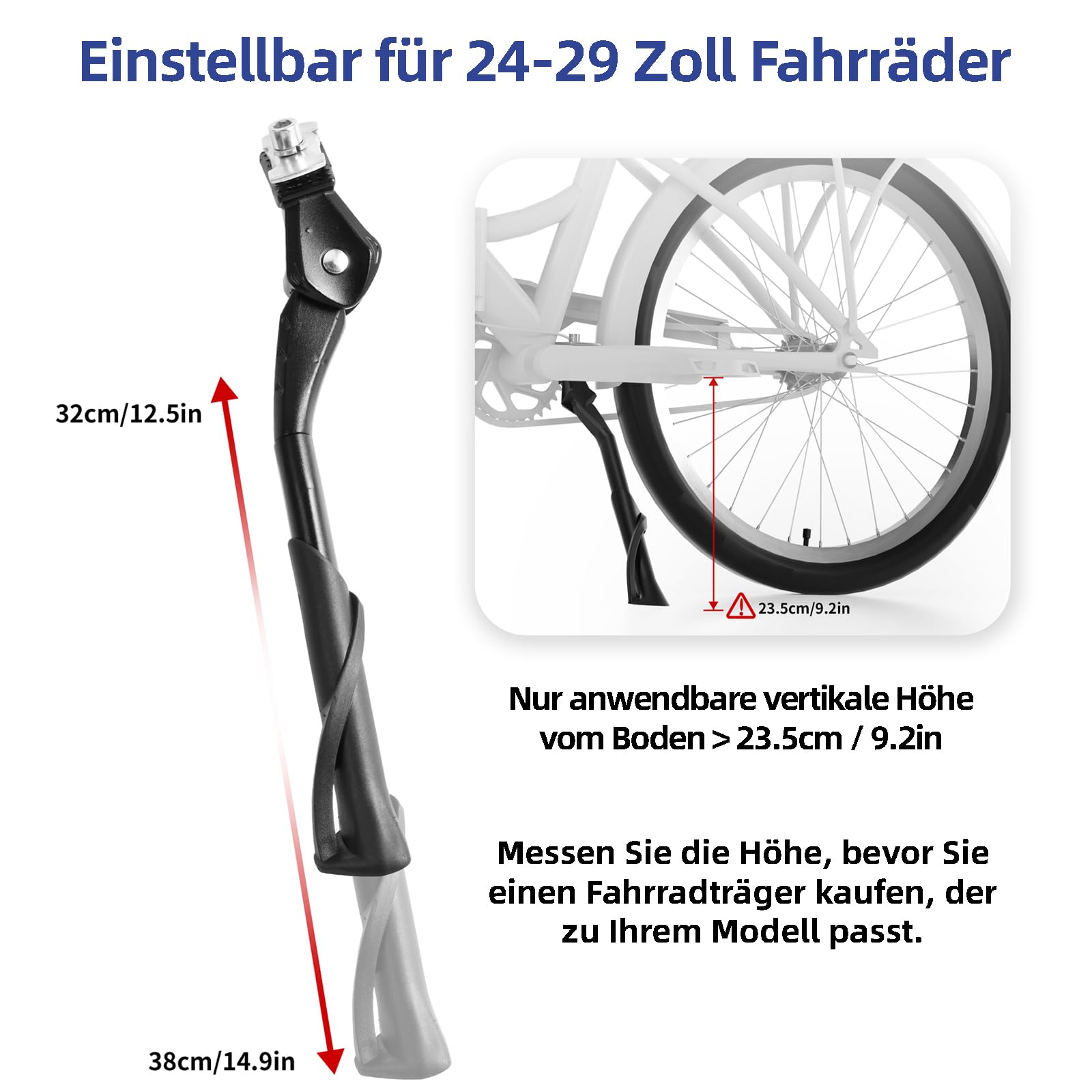Support De Vélo - SPORTNOW - Réglable En Hauteur - Autoportant Pliable - Pour Vélo De 20 à 29 Pouces - Intérieur Et Extérieur